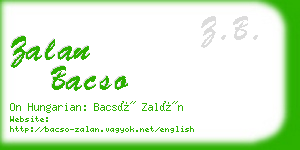 zalan bacso business card